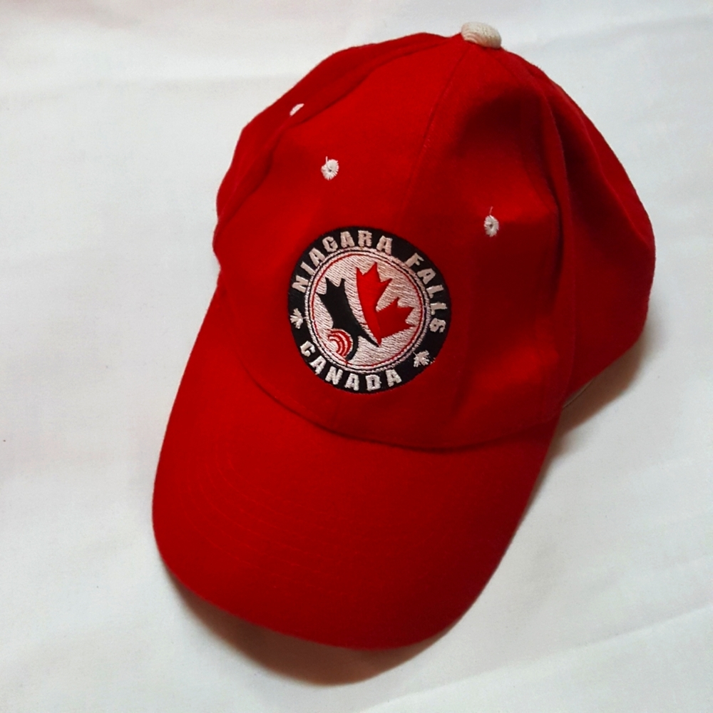 Mens Niagara Falls Canada Hat. Souvenir Baseball style. Red. Unisex. EUC